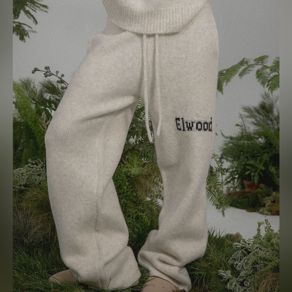 Elwood Cozy Knit Sweatpants - Cream